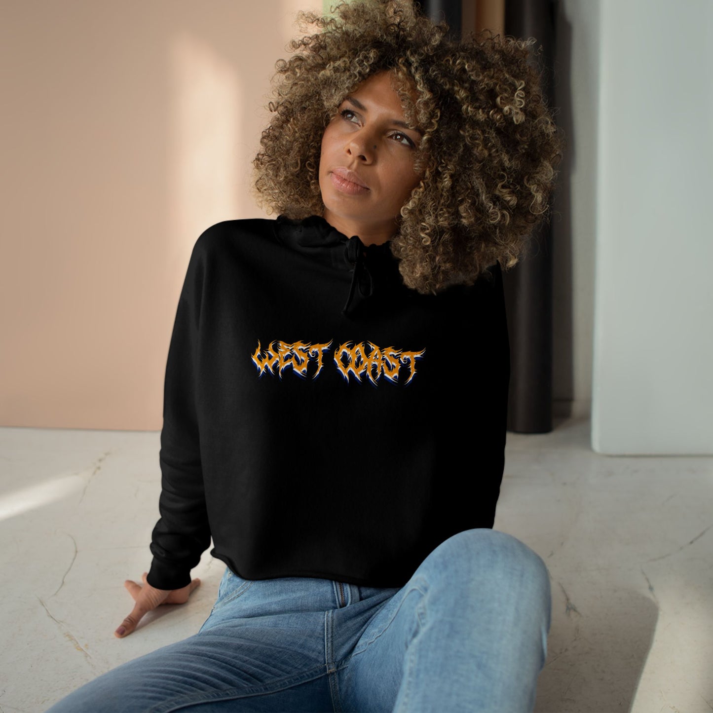 West Coast Death Metal Crop Hoodie