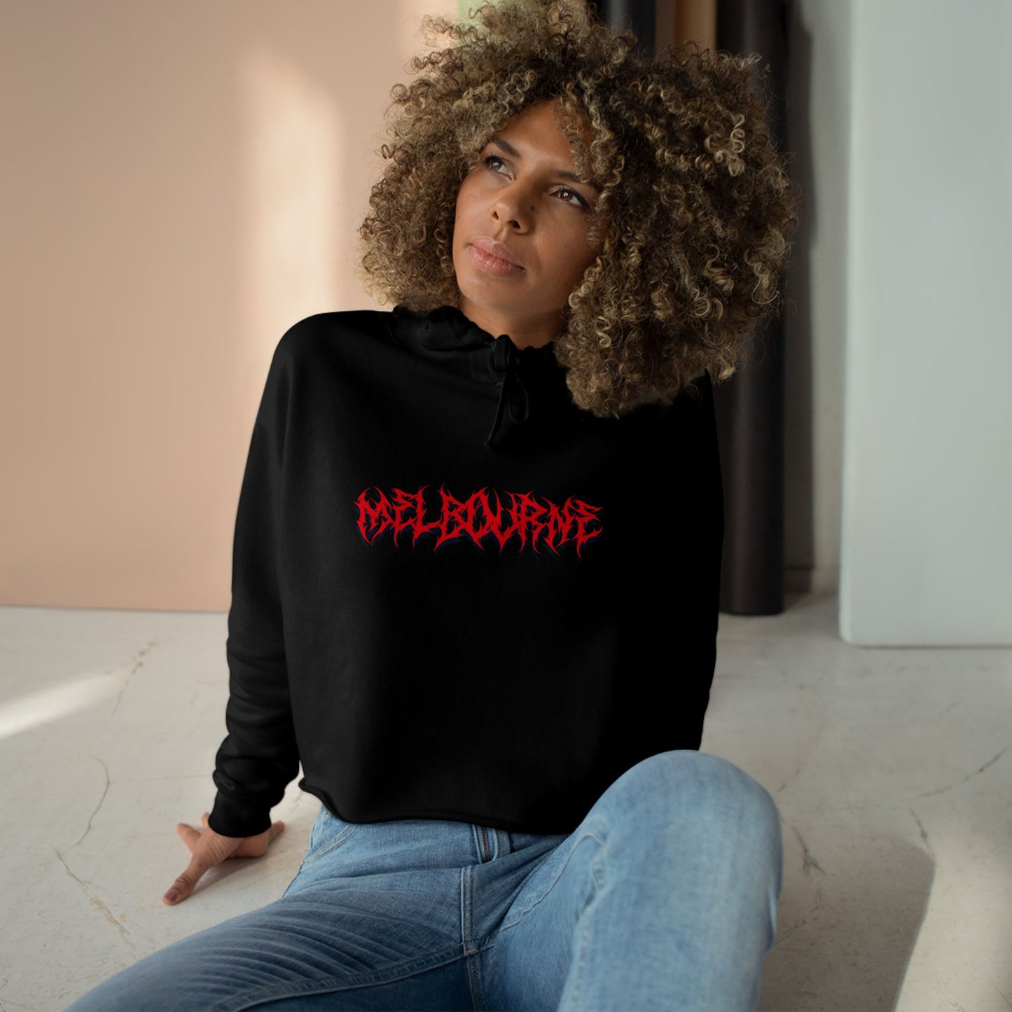Melbourne Death Metal Crop Hoodie