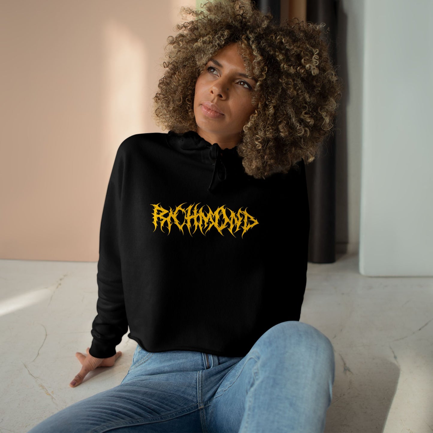 Richmond Death Metal Crop Hoodie